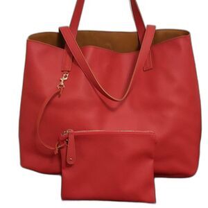 Tote Vegan Leather reversible large carryall book bag gym bag shopping b…